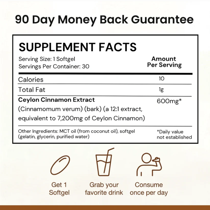 Ceylon Cinnamon with MCT Oil – Blood Sugar Support