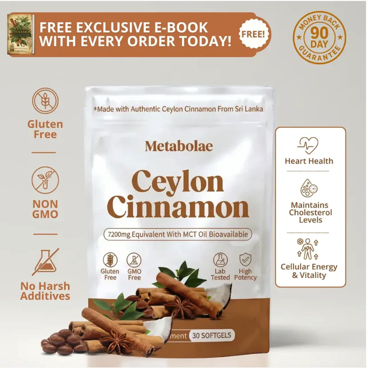 Ceylon Cinnamon 7200mg Equivalent with MCT Oil