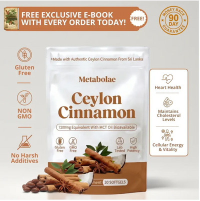 Ceylon Cinnamon 7200mg Equivalent with MCT Oil